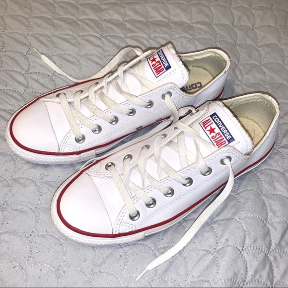 Converse Shoes - White Leather Converse